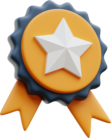 3D Star Reward Champion Medal Badge