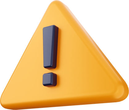 3d caution icon yellow